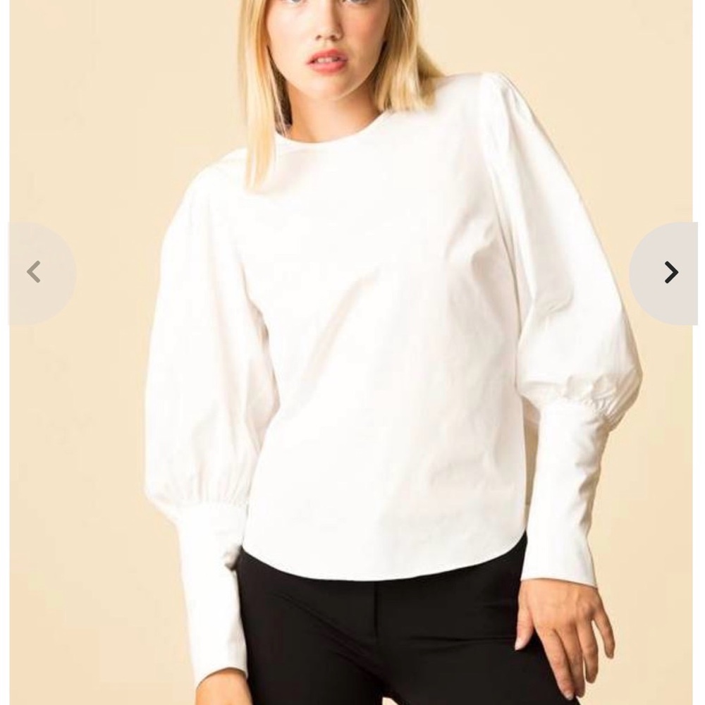 VERONICA BEARD Clarke White Button-Back Women's Top Size 6 $295 - Picture 3 of 10